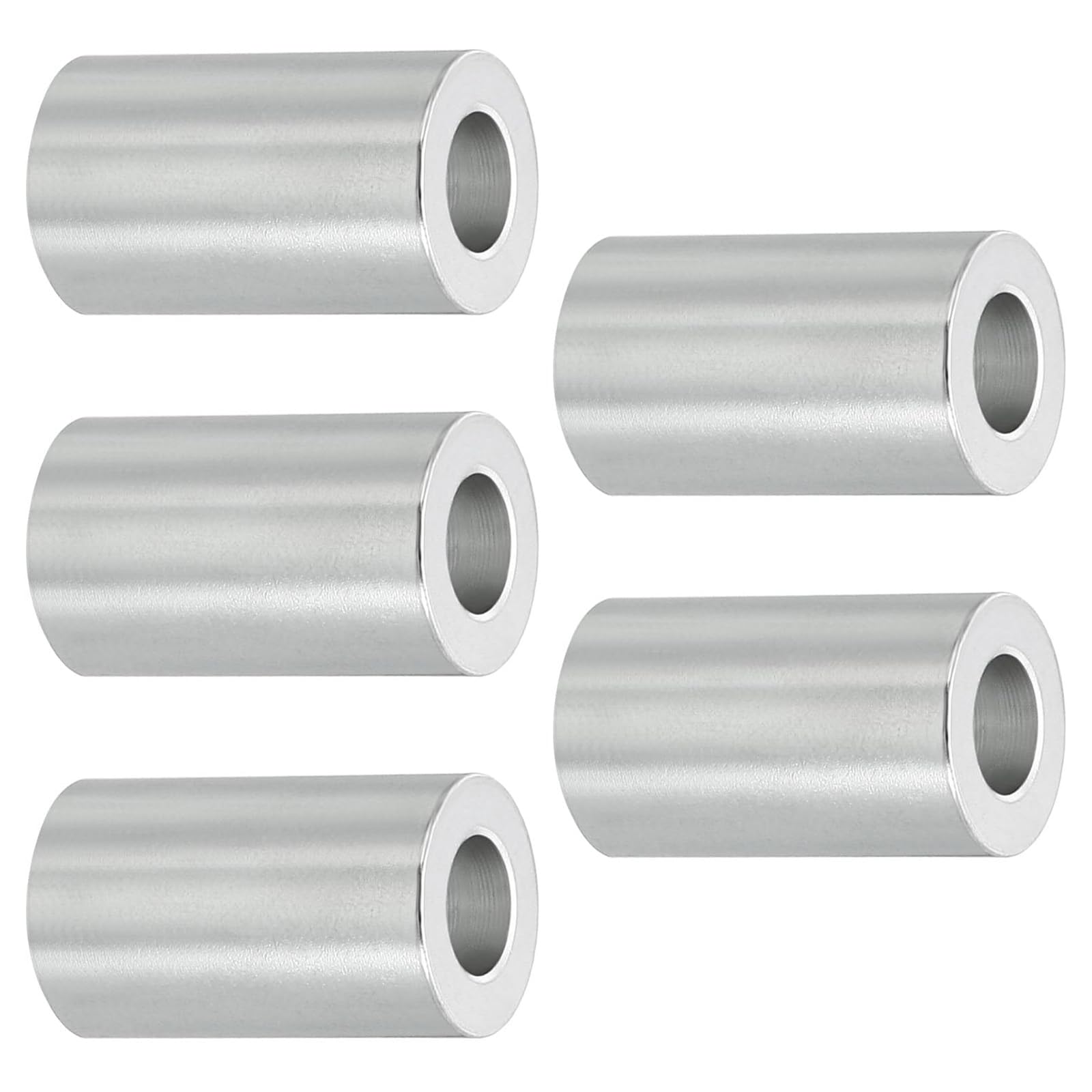 TOP-VIGOR 5Pcs M6 Aluminum Spacer, 6.2mm ID x 12mm OD x 20mm Length Metal Spacer
