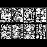 VEYLIN Xmas Window Clings Decoration, 141 Static Snow Flakes Stickers Merry Christmas Window Stickers Decals for Christmas Party Supplies (8 Sheets) - Image 4