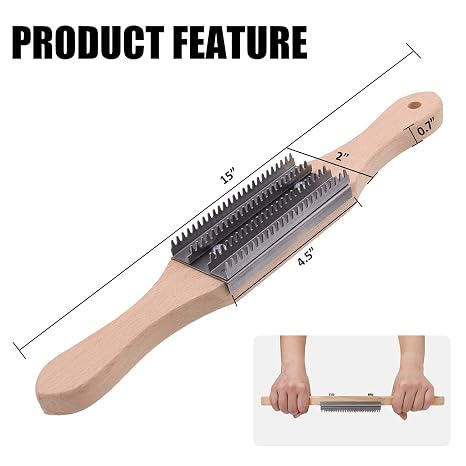 KingTool 15 Buffing Wheel Rake for Compound Cleaning with Buff Rake Metal Plate Replacement