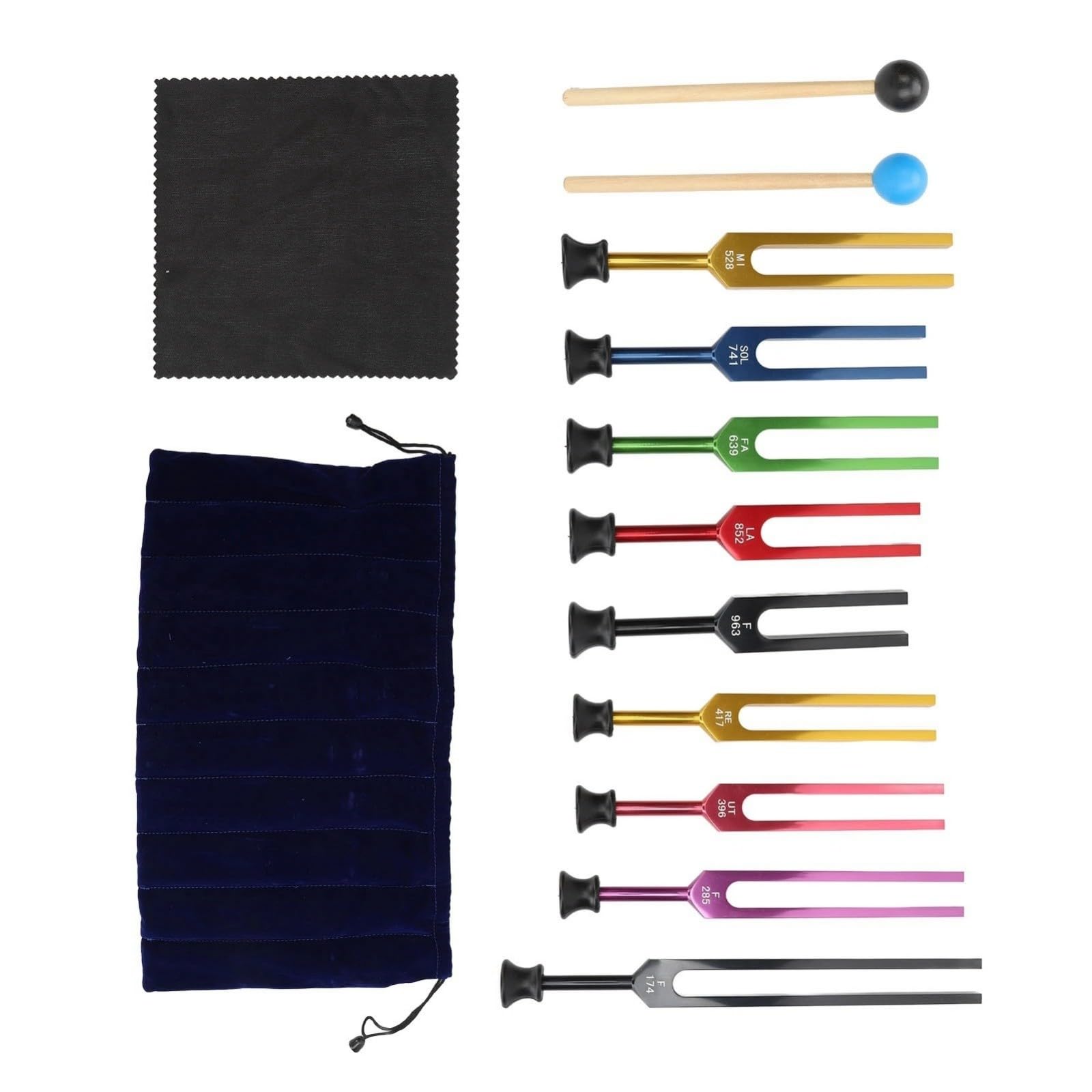 CUNZJIA Hammer Tuning Fork Set Musical Instrument Tuned Forks Guitar Tuning Forks Practical Instrument Resonance Tuned Fork