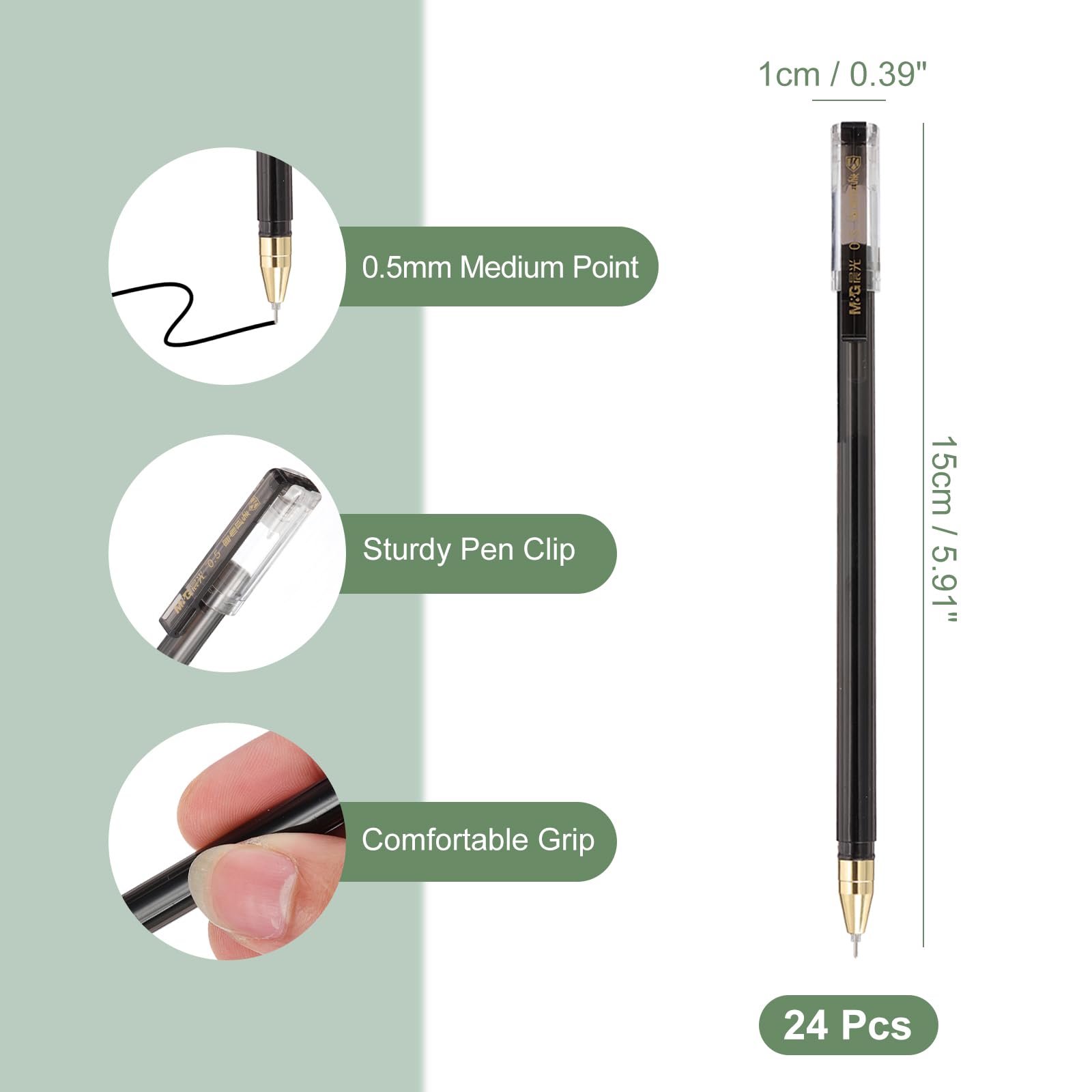 M&G Gel Pen Medium Point 0.5mm - Image 2