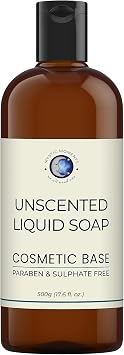 Mystic Moments | Unscented Liquid Soap Base | 500g | Clear gel formula with vegetable glycerine suits custom hand and body wash with added colour or fragrance.