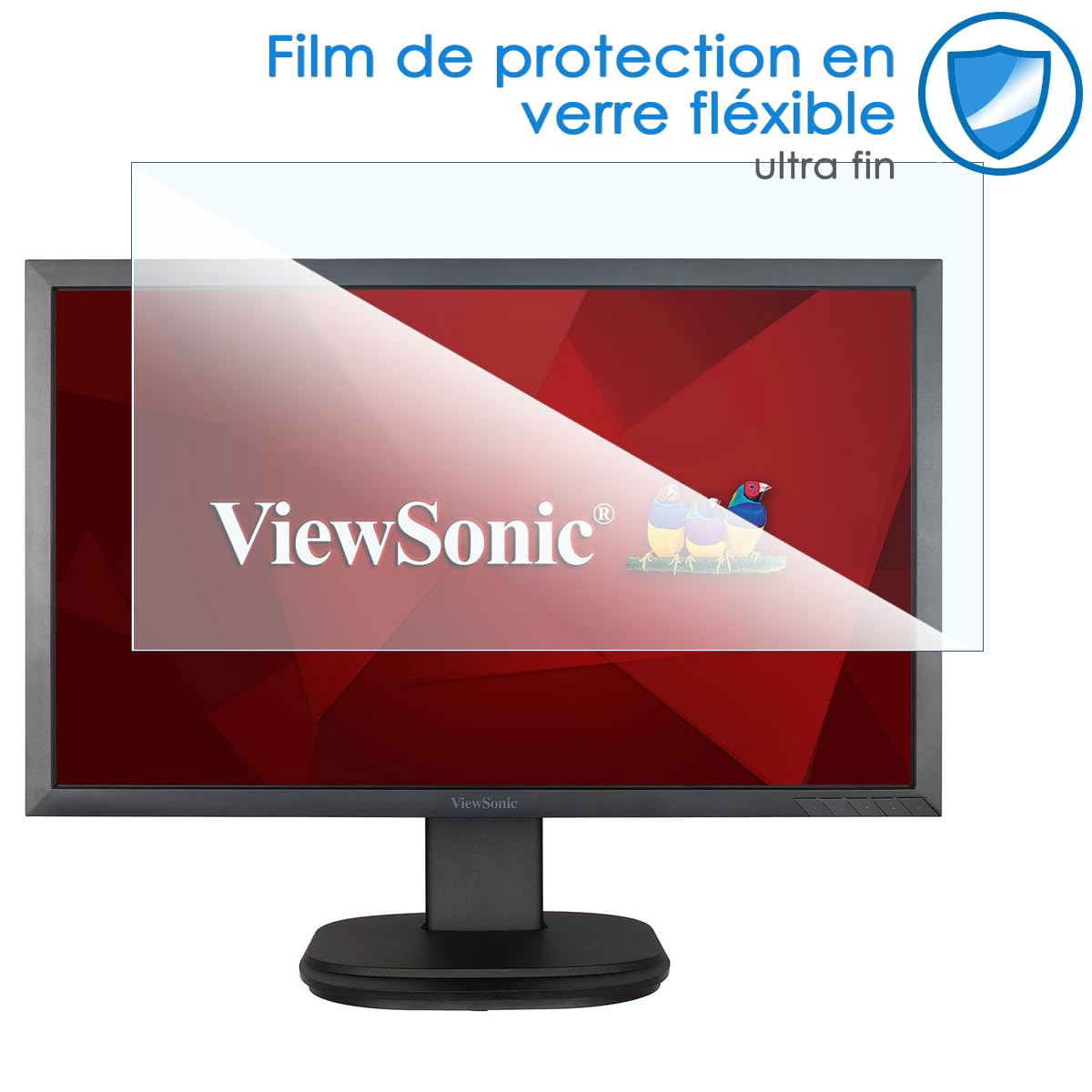 KARYLAX Protector de pantalla de vidrio flexible, dureza 9H, antiarañazos, película protectora para pantalla táctil de PC Iolair L22408B de 22 pulgadas