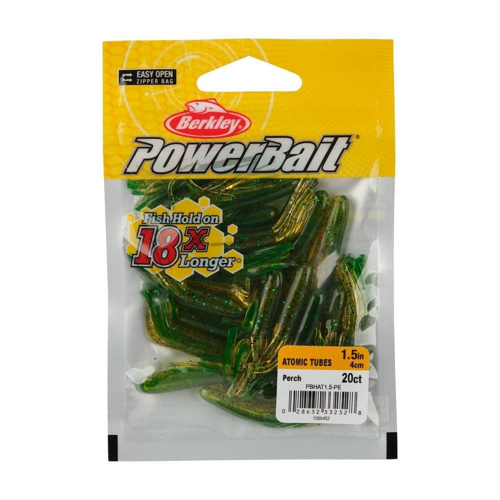 Powerbait Atomic Tube-half Bag-glow Berkley Atomic Pulse Tube