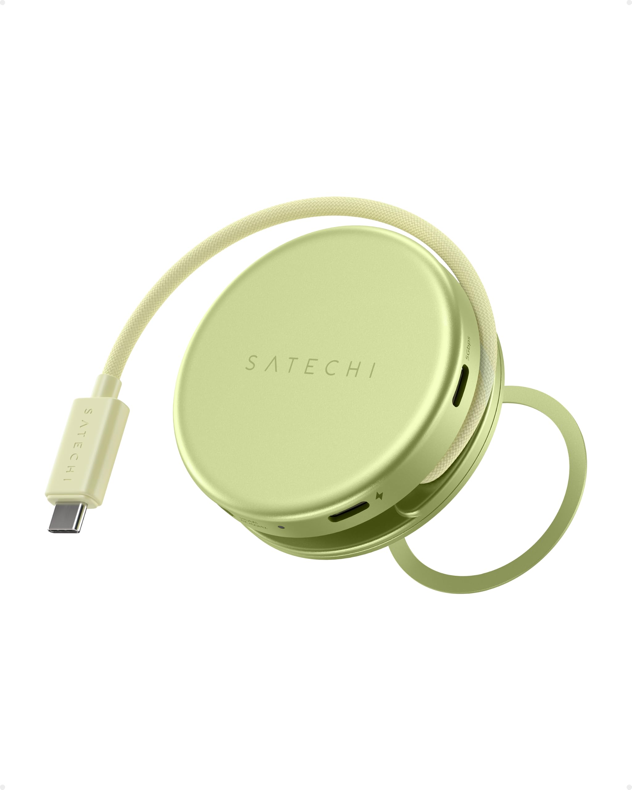 Satechi OntheGo 5-in-1 USB-C Hub, Multiport Adapter, 4K/60Hz HDMI, 60W PD Pass-Through Charging, SD Card Reader, USB-A & USB-C 5Gbps Data, Magnetic Mount for MacBook Neo/Air/Pro, iPad, Citrus-image-39