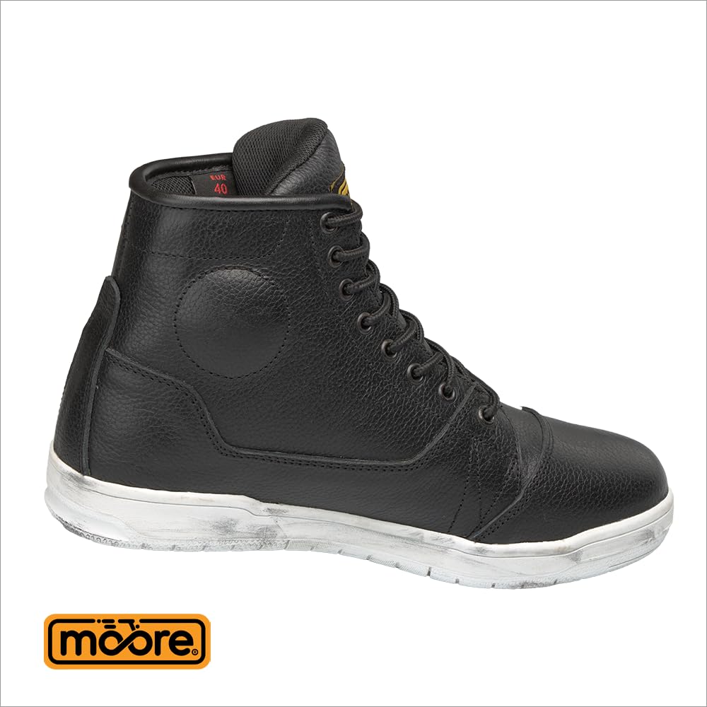 Moore I Botas de Moto Traffic – Urbanas, Protección CE, Suela Antideslizante, Diseño Casual
