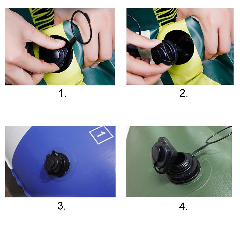 Mein HERZ Spine a Spirale per Barche Gonfiabili, 5 PCS Valvola di Boston Valvola Universale Ricambio Adatto per Valvola Pneumatica per Gonfiabili, Gommone Kayak, Barche a Vela - Tipo Universale