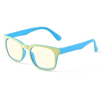 SAFEYEAR Bambini Occhiali Luce Blu, SG022 Occhiali per bambini Anti  affaticamento visivo per computer, telefoni, TV, video, giochi Ragazze  Ragazzi Cornice blu Tempio verde : Amazon.it: Abbigliamento