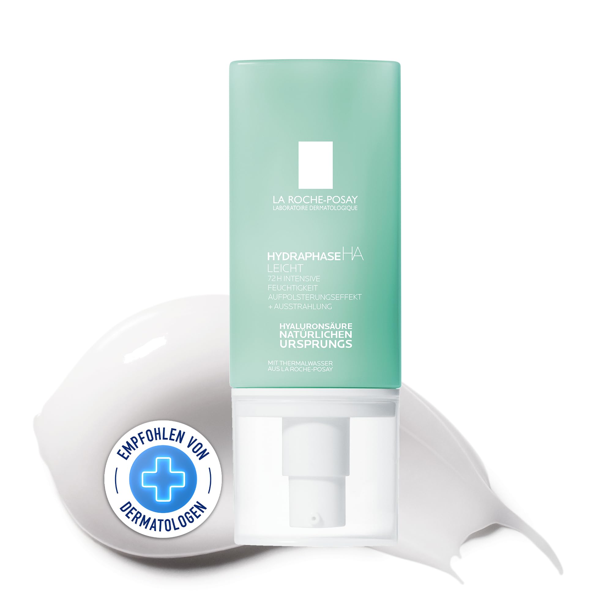 La Roche Posay leichte Gesichtscreme für empfindliche, trockene Haut, 72 Stunden Feuchtigkeit, Mit biofermentierter Hyaluronsäure und Thermalwasser, Ohne Alkohol, Hydraphase HA leicht, 50 ml