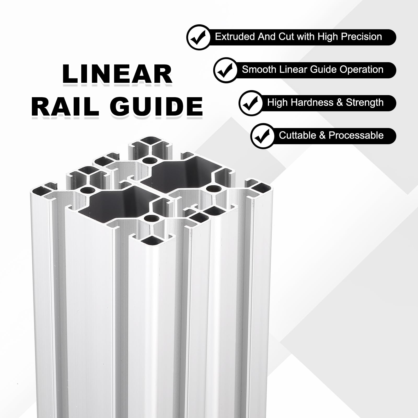 QUARKZMAN 2Pcs Profilé En Aluminium Extrudé 300mm 4080 Argent