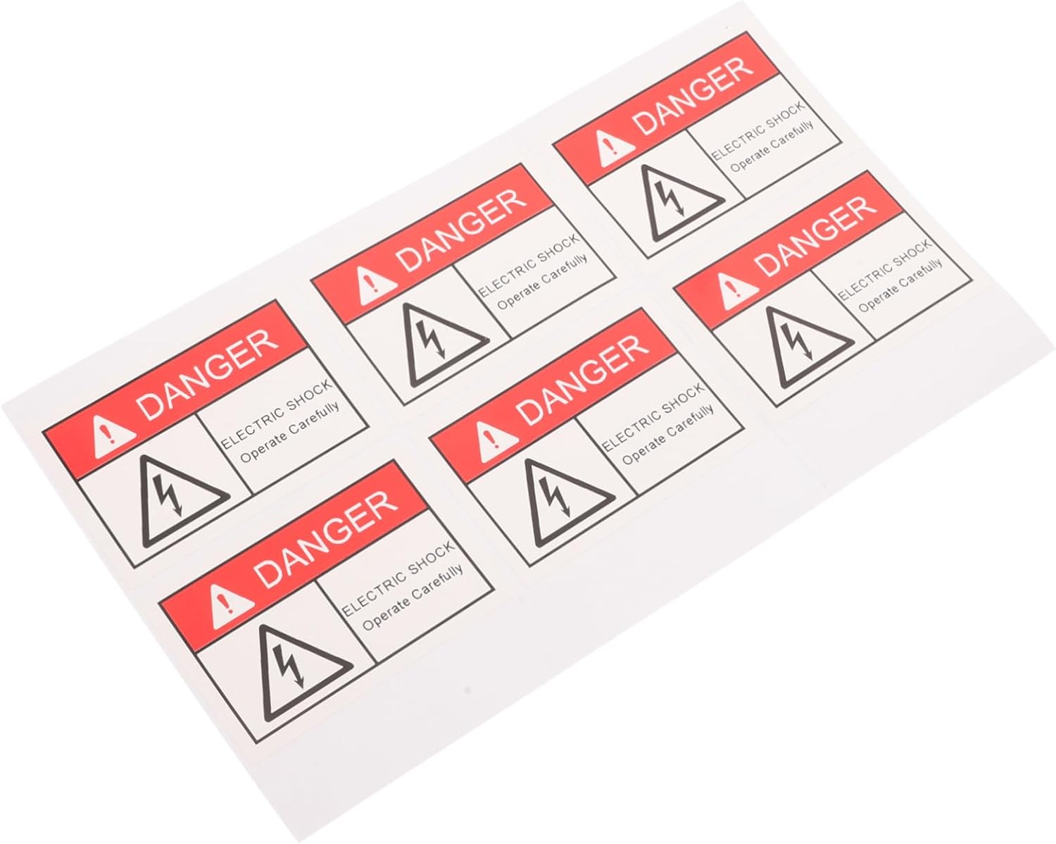 ABOOFAN 8Pcs Electric Shocks Warning Labels Adhesive Safety Signs for Electrical Panels Oil-based Paper Stickers Clear Caution Decals for Awareness in Industrial and Occupational Settings