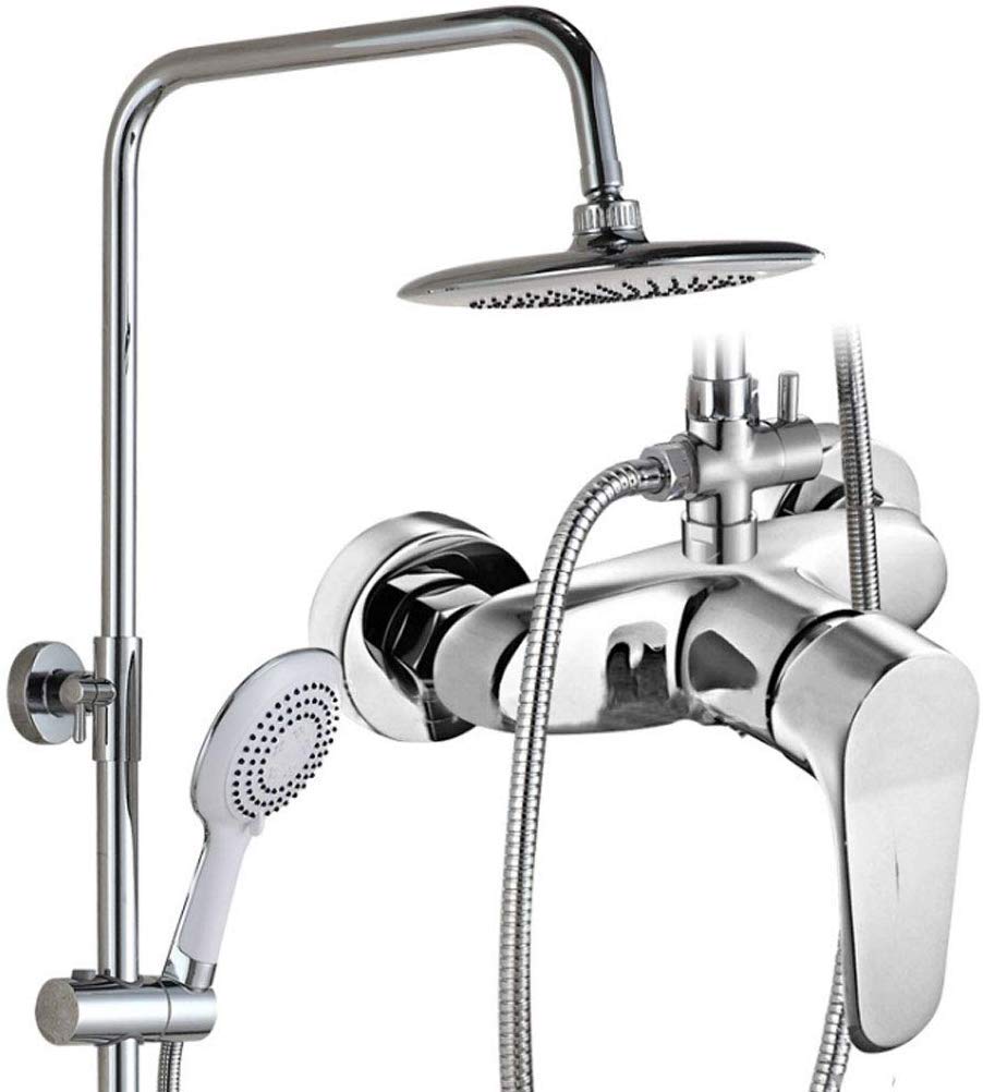 Shower Mixer Set Bathroom Wall Mounted Rainfall Shower Head Combo Set Shower Systems