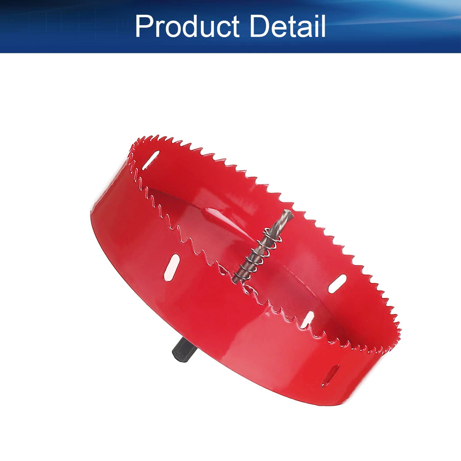 Auniwaig Bimetal, otwornica 16 cm, głębokość cięcia M42 HSS, frez do drewna, sklejki, PVC, płyty gipsowej, 1 szt., czerwona