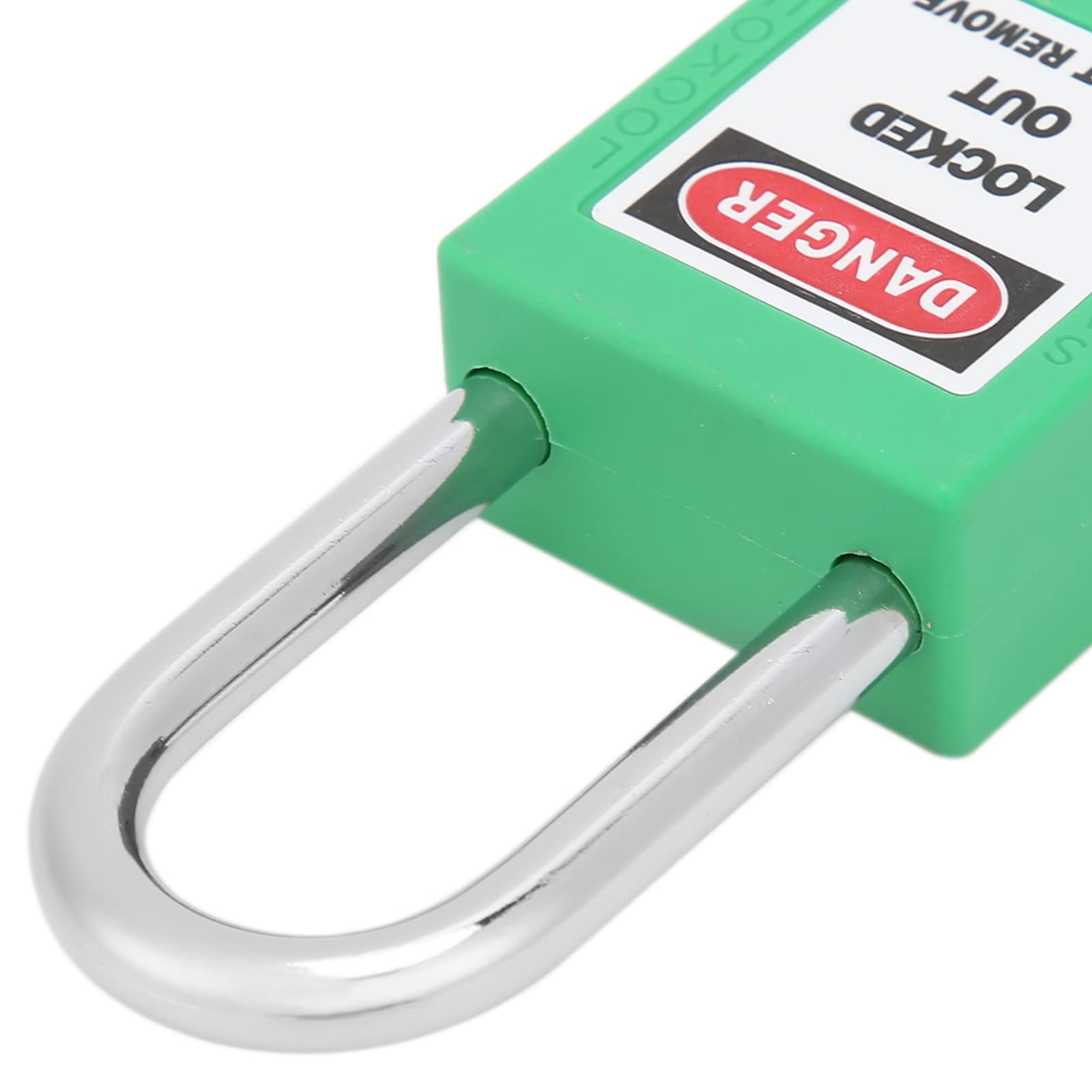 10 set di lucchetti LOTO 38 mm con corpo in nylon e 20 chiavi (Verde)