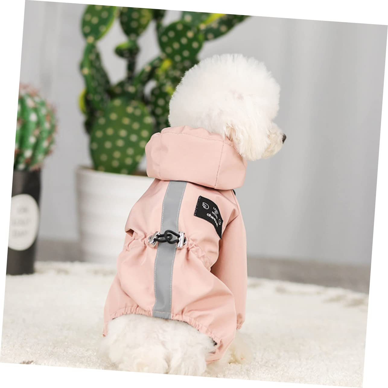 BESPORTBLE Reflective Dog Raincoat Adjustable Pet Hoodie for All Weather Conditions Lightweight and Breathable Dog Coat for Dogs