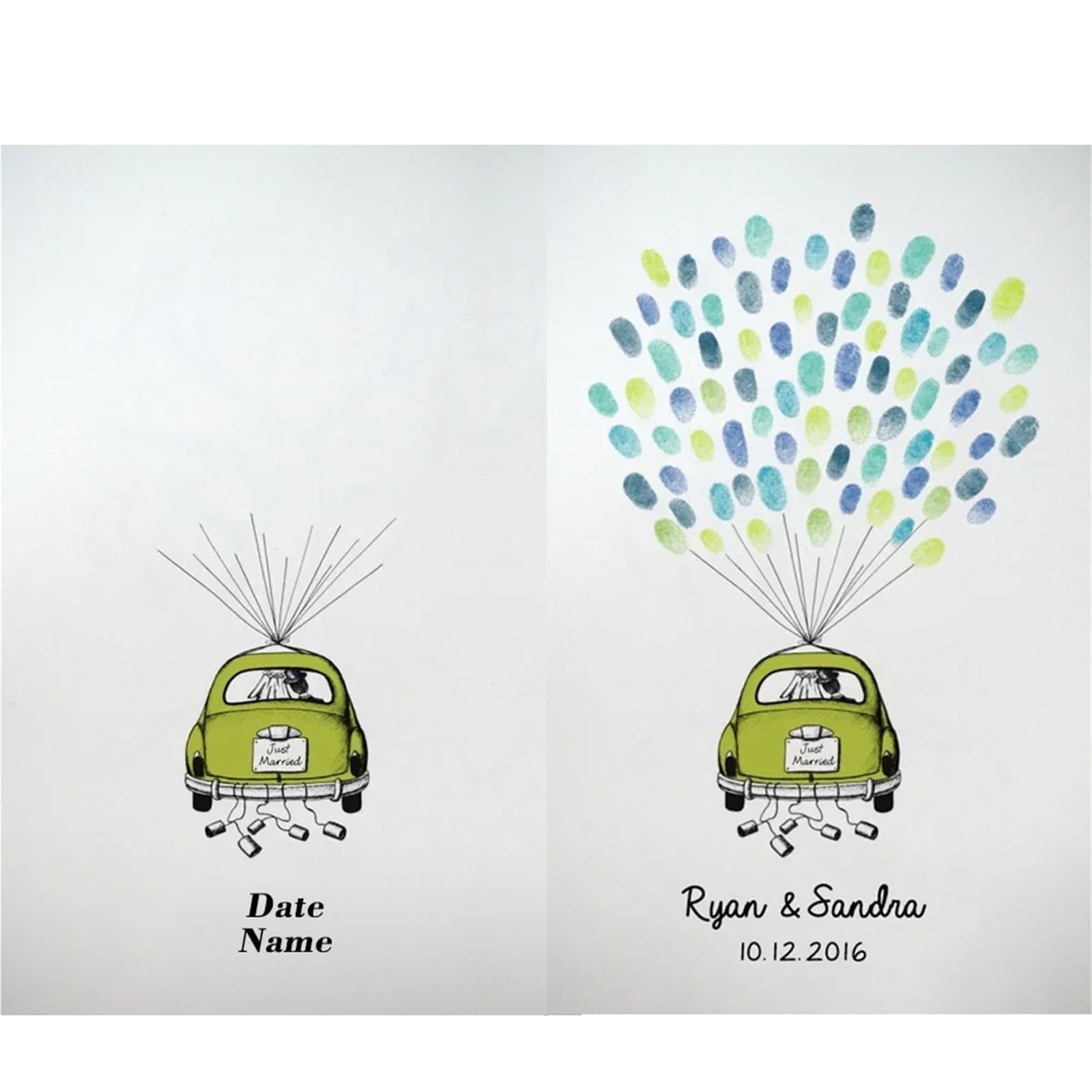 Hochzeit Gästebuch Geschenke for Gäste Lovebird Fingerabdruck Baum Malerei Partydekorationen Livre D'or Mariage Für Den Hochzeitsempfang