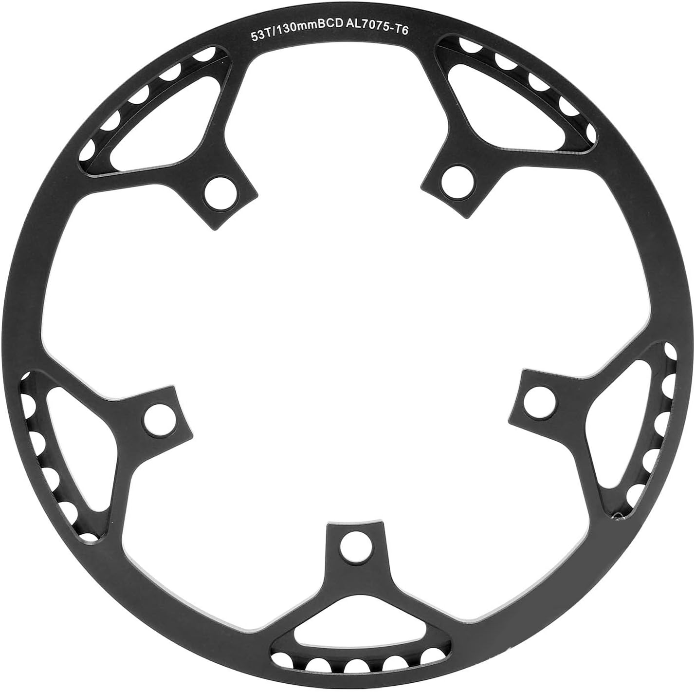 Alomejor Folding Chainring, Compact Precision-Machined 53T Aluminum Alloy Road Bike Chainring for Cyclists Commuters Urban Travel Road Biking