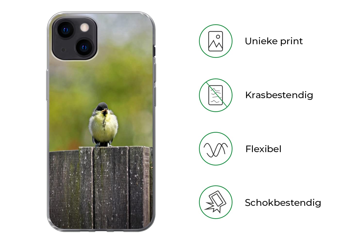 MuchoWow Funda para iPhone 13 - Tres jóvenes Tetas Grandes sentadas en una Valla - Funda de Silicona/Funda Blanda para teléfono móvil