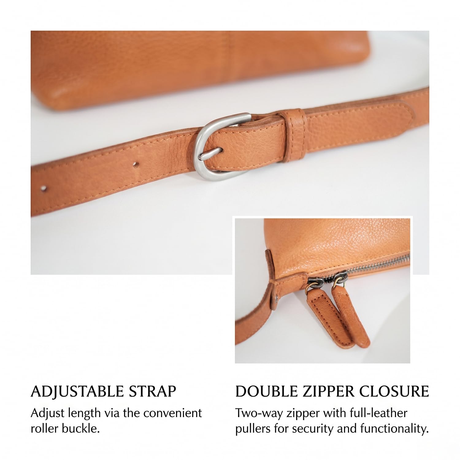 Bolso de Mano Mujer de Cuero Genuino Primavera-Verano, Mini Bolso de Croissant Tipo Domo, Elegante Bolso de Hombro Debajo del Brazo y Bandolera Marrón