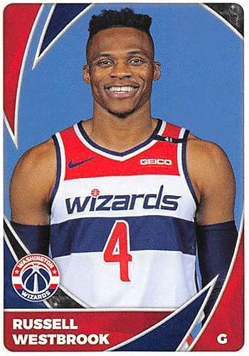 2020-21 Panini Stickers #293 Russell Westbrook Official NBA Basketball Album Sticker Measuring 2.75 inch tall X 2 inches wide in Raw (NM or Better