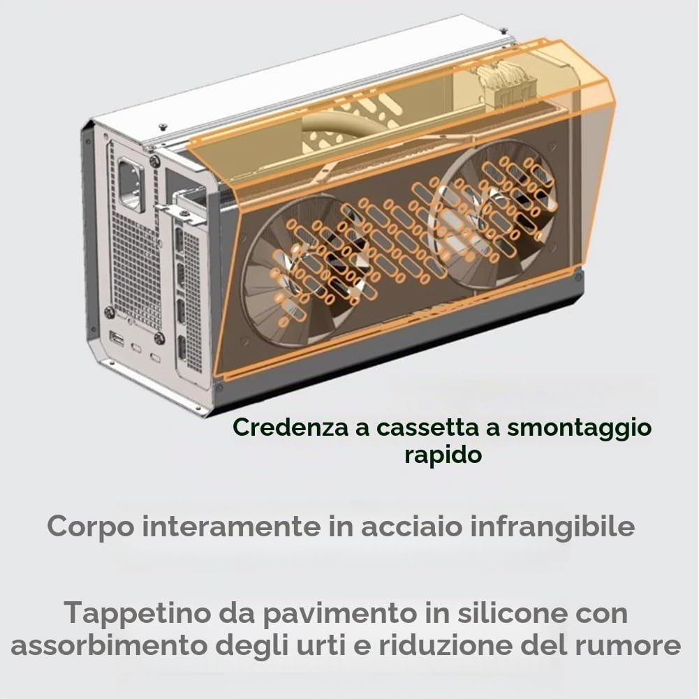 Telaio del telaio per TH3P4G3 OCuP4v2 OcuLink Thunderbolt3/4 USB4 PCIE 4.0 SFX FLEX Scheda video esterna GPU Dock