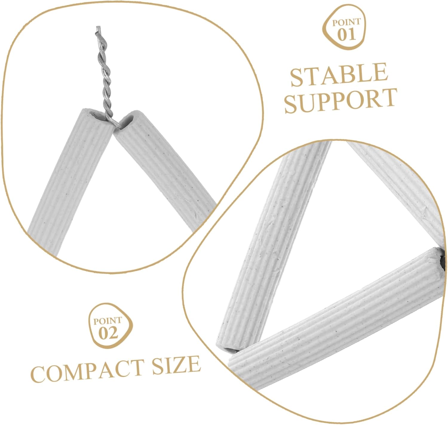 Toddmomy 6pcs Ceramic Crucible Stand for Laboratory Heating Applications Wire Triangle Holder for Chemistry Experiments Essential Support for Safe Lab Work