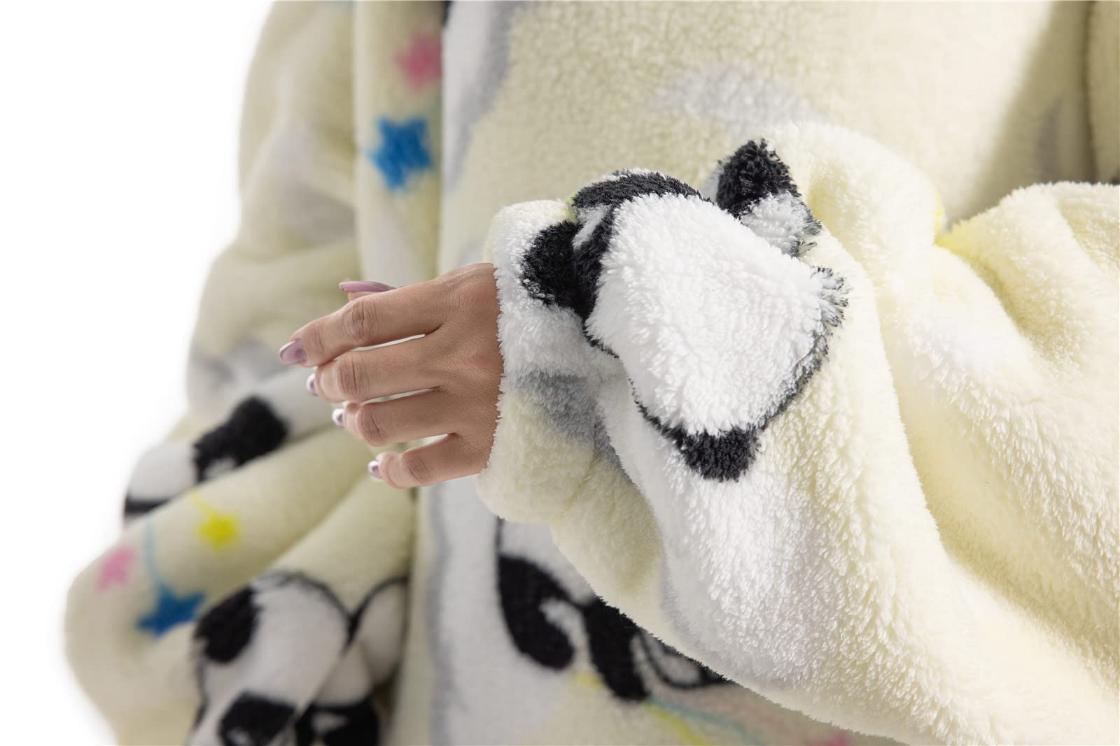 Manta extralarga de gran tamaño con capucha, mangas y bolsillos, para llevar puesta | Sudadera de felpa para adultos, regalo para mujeres y hombres