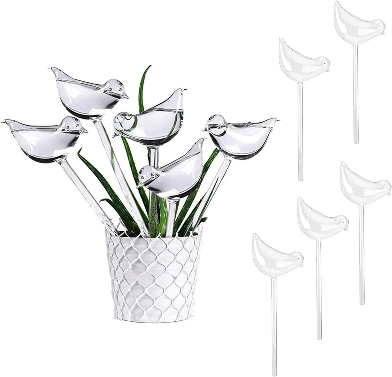 10 Pcs Bird Shape Plant Waterer Plastic Plant Watering Globes Self-Watering Bulbs Large Garden Watering Stakes Automatic Irrigation Device for Indoor Outdoor Plants