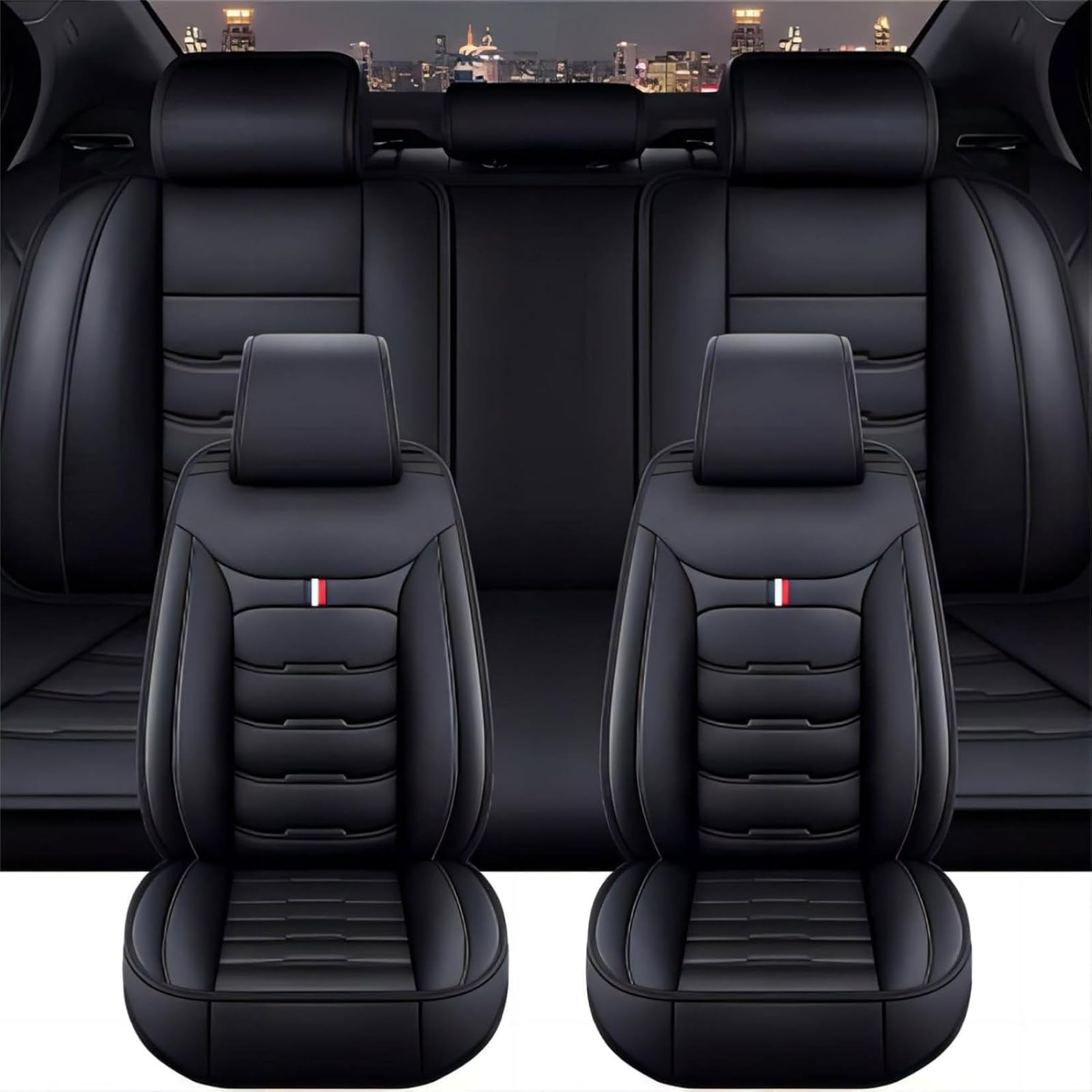 KKJZFRDCR Car Seat Covers for Polo Type AW 6C 6R 9N3 9N 6N2 6N 86C 2F 86 Car Leather Seat Cover Sets Front Rear Breathable Removable Waterproof Easy Install Accessories,C