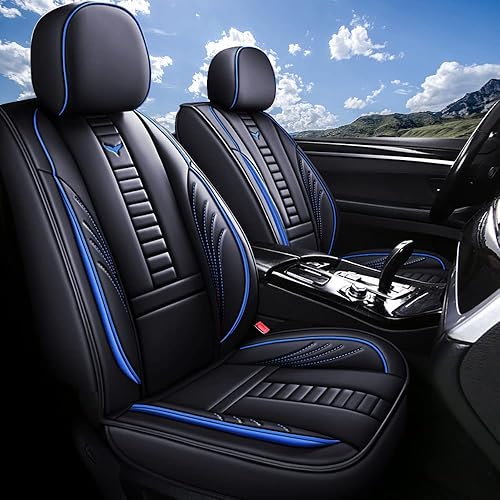 Miniatura 1 de AFUNTIO Funda de asiento de automóvil para kia Forte Koup 2010-2023, de piel, cómodo ajuste universal para fundas de asiento, fundas de asiento de