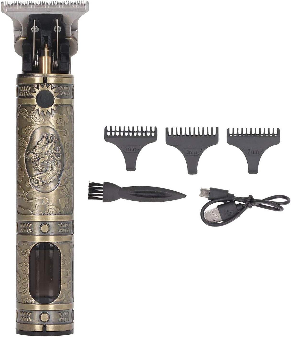 Haofy Hair Clipper, LCD Display Delicate Electric Hair Clipper Easy Cleaning Professional with 3 Combs for Outdoor