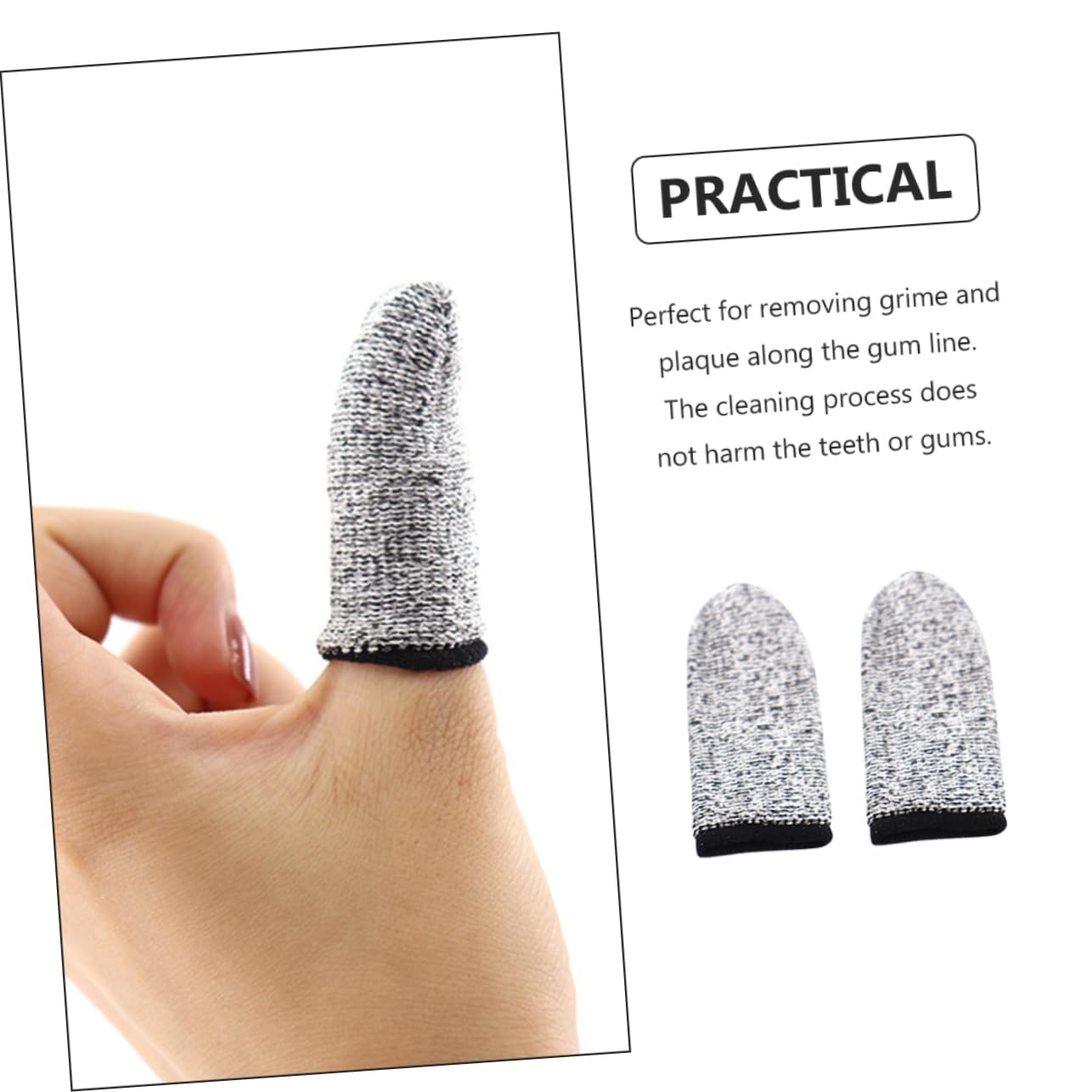 POPETPOP Pet Care Tools 2 Sets Cat Dog Finger Brush Oral Cleaning Kit for and Cats