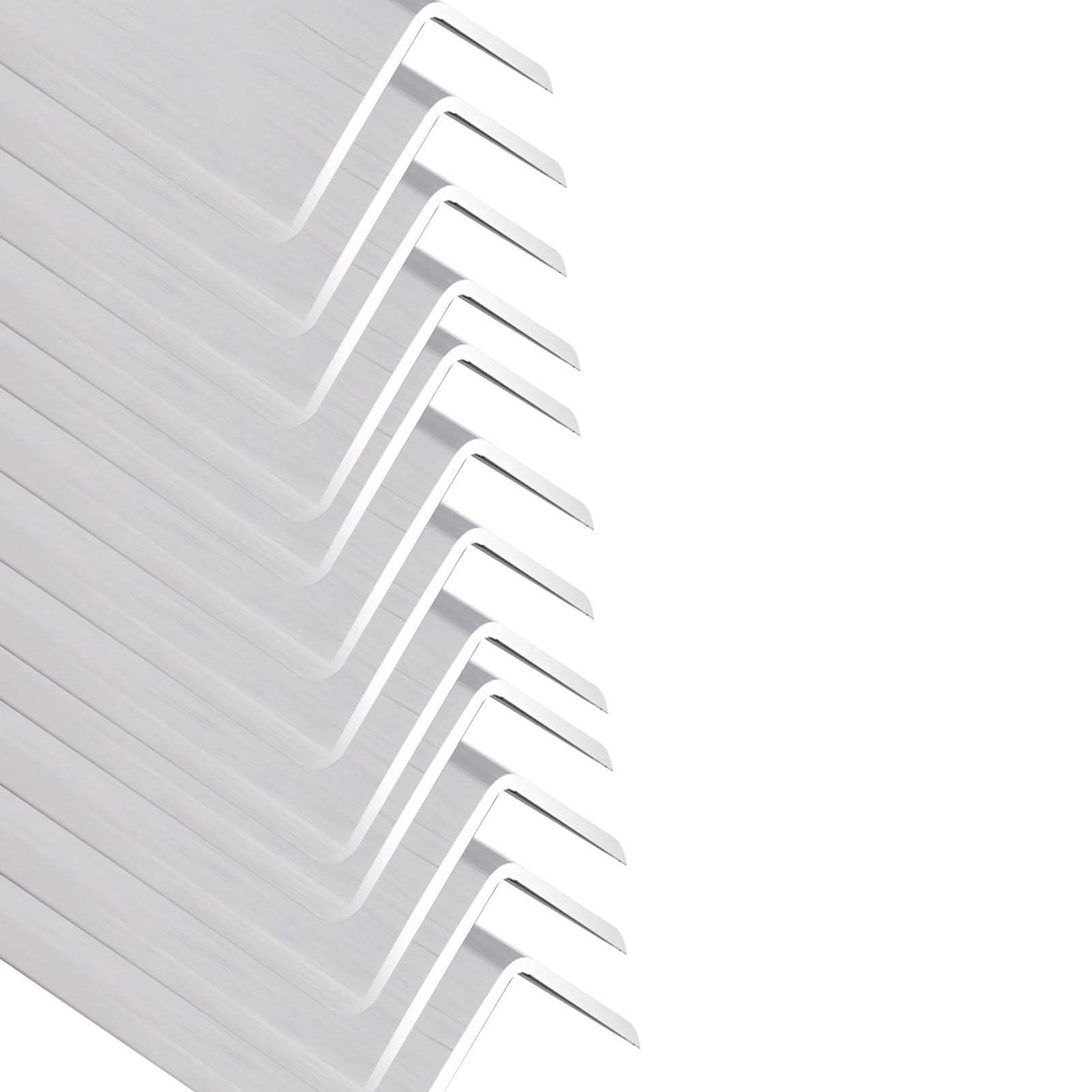 Protectores de esquina de pared de aluminio, 3 cm, extra anchos, protectores de esquina y bordes de jardín de infantes, 12 unidades de longitud de 110 cm