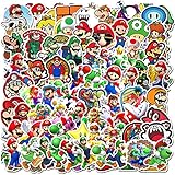 Mario. Esta serie de calcomanías incluye 50 piezas está especialmente diseñada para los fans de Mario. Todas las calcomanías son 100% nuevas. Patrón personalizado único perfecto para los fans de Mario