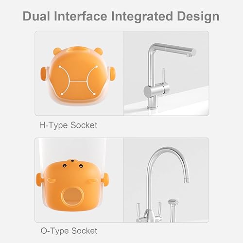 Miniatura 3 de Extensor de grifo mejorado, asistente de lavado de manos universal a prueba de salpicaduras para bebés, niños pequeños y niños (gris)