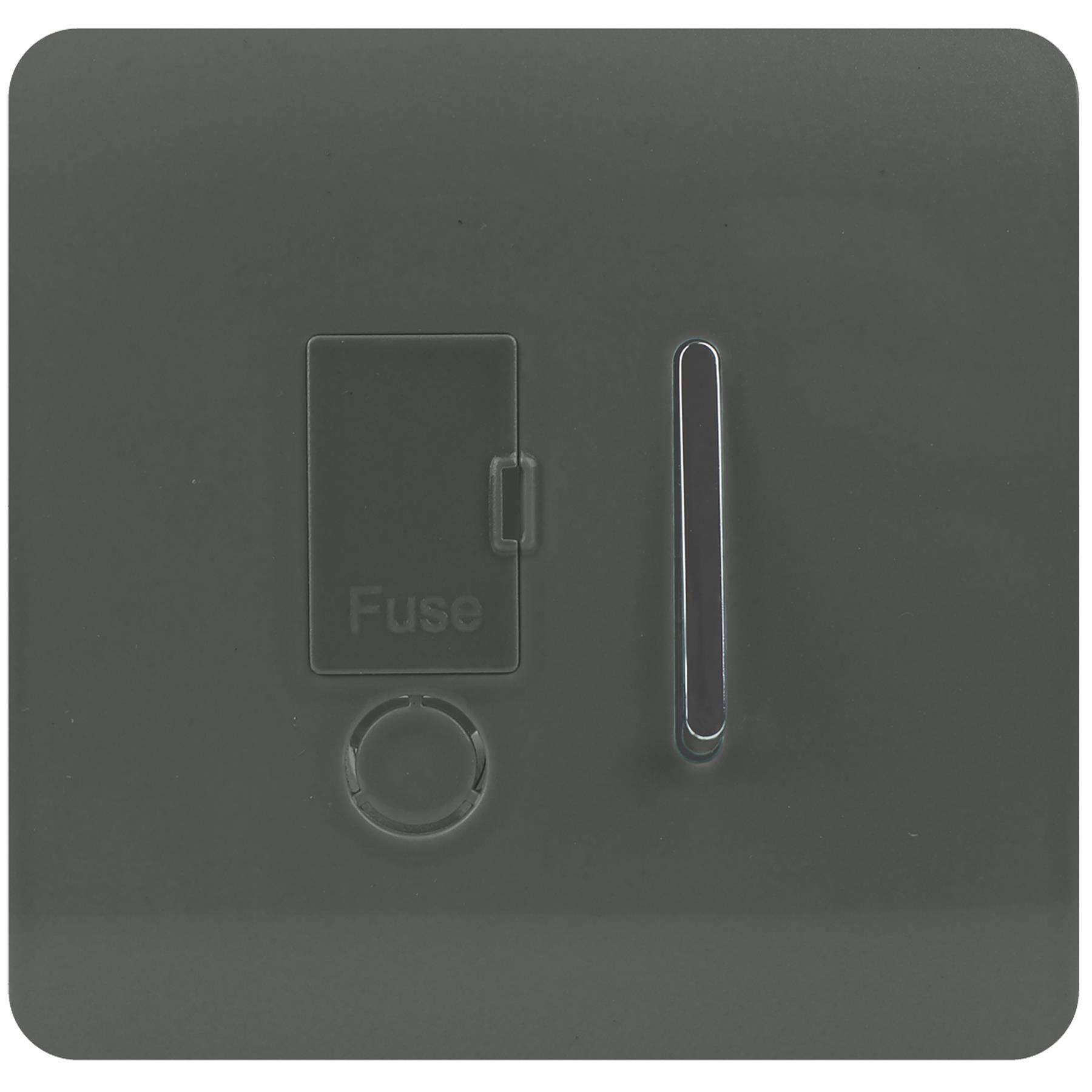 Trendi Switch Grey 13 Amp Fused Spur With Flex Outlet In Charcoal