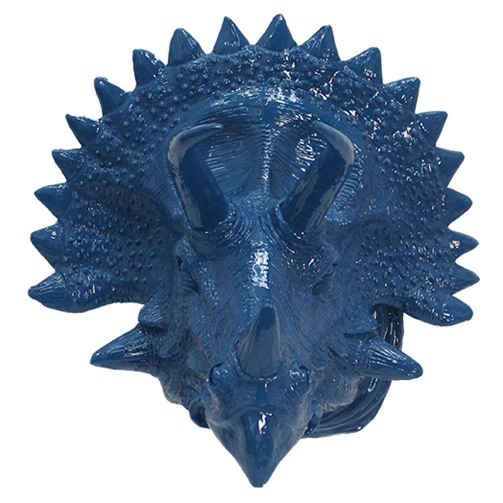 Idée cadeau nouveauté : sculpture tête de cerf 3D bleue et bronze