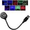 USB Star Night Light Projector, Adjustable Car Roof Sound Activated Star Light with 9 Functional Modes, Portable LED Ambient Lamp for Vehicle Interior Decor, Car Accessories