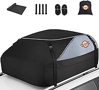 Vista 1 de Sailnovo Car Rooftop Cargo Carrier Roof Bag 15 Cubic Feet Waterproof Car Top Carrier, Fits Most Vehicle with/Without Rack, Include Anti-Slip Mat,4