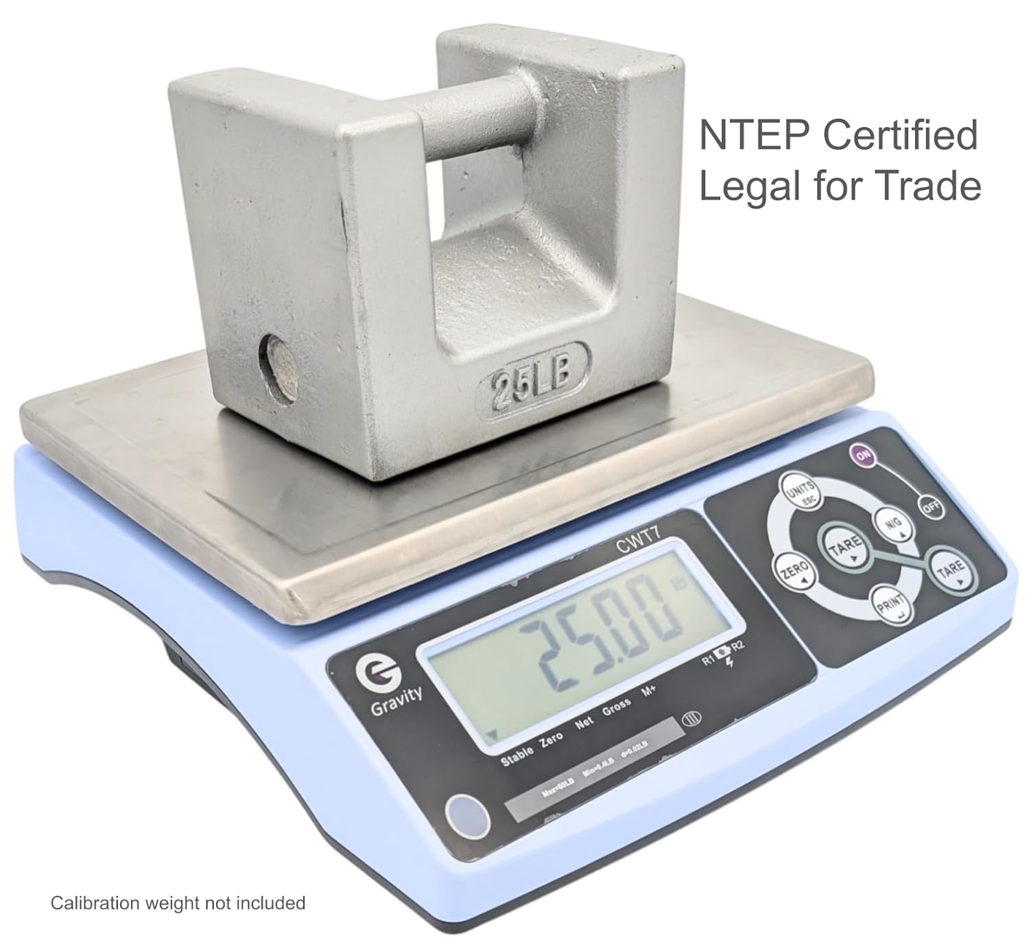 Smartphone Compatible, High Precision Digital Scale, Legal for Trade, Label Printing and Data Exporting via Smartphone App (GL/CWT-7 60lb)