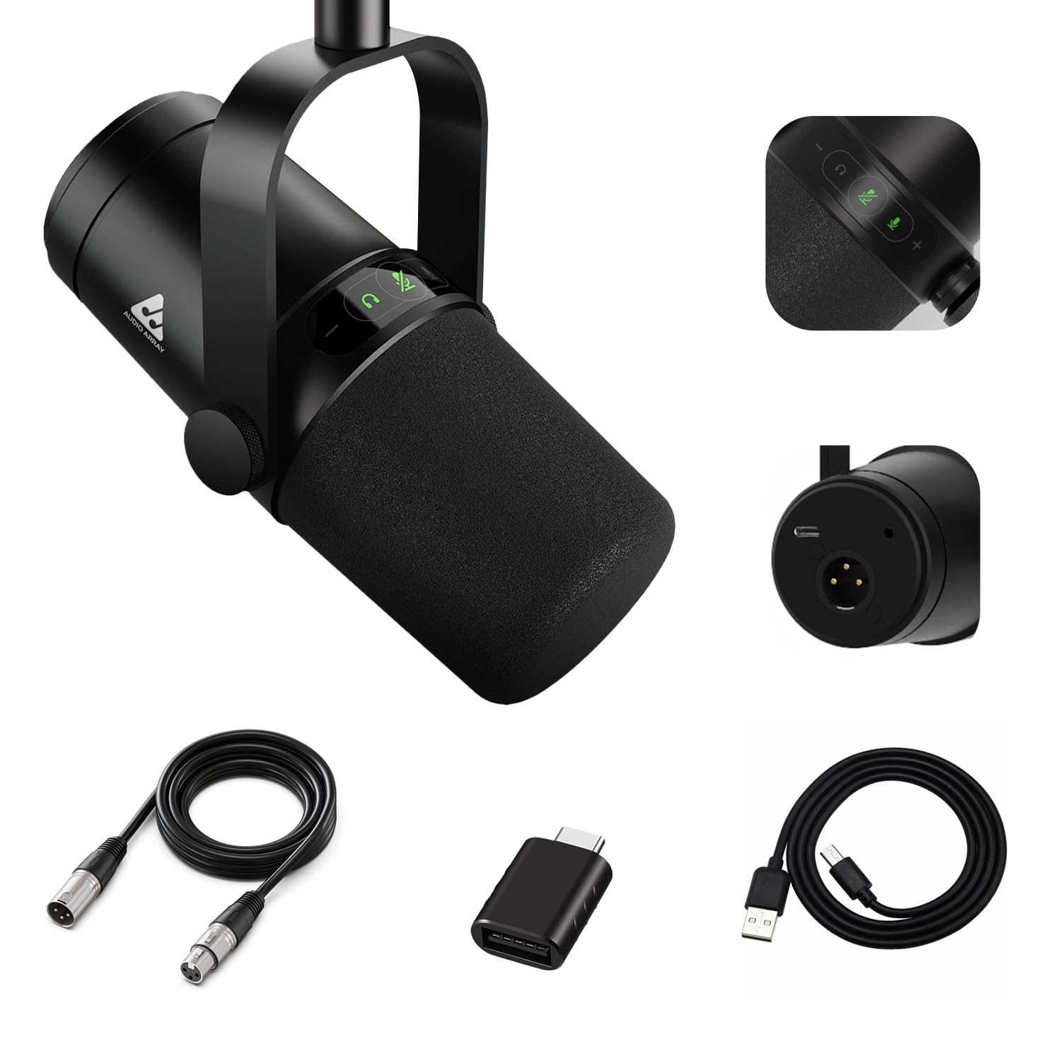 Audio Array AM-C44 XLR/USB Professional Dynamic Podcast Microphone
