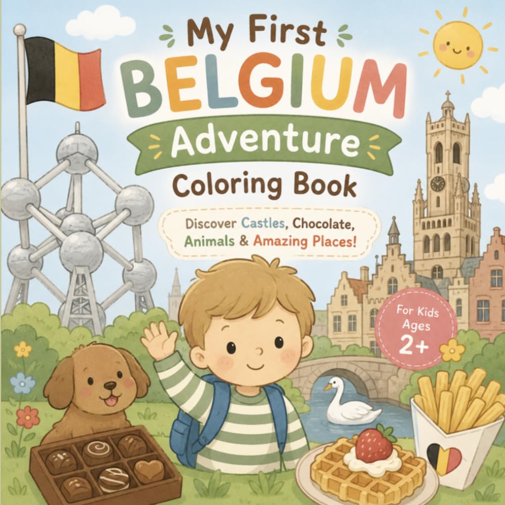 My First Belgium Adventure: Coloring Book: Discover: Castles, food, culture (My First Trips Around The World!)