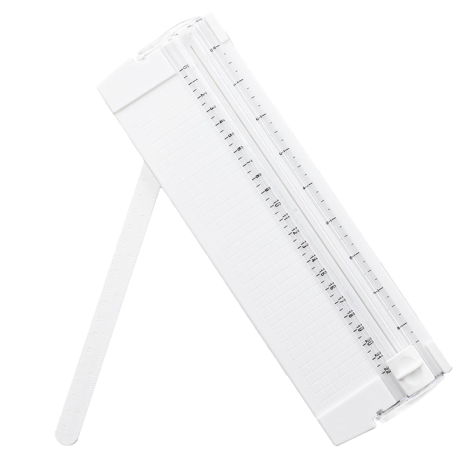 Guillotine Portable A4 Paper Cutter White with Ruler Foldable Design for Students Adjustable Precision Cutting Machine Compact Lightweight Ideal for School Office and Home Use