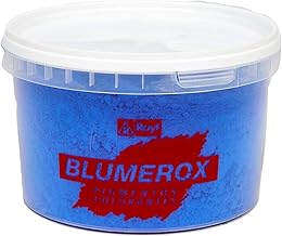 Rayt 1183-71 Blumerox Polvo para Interiores Cemento Blanco o Gris, Cal y Yeso. Altísimo Poder colorante. Pigmentos de Primera Calidad. Color Azul 05, 450gr
