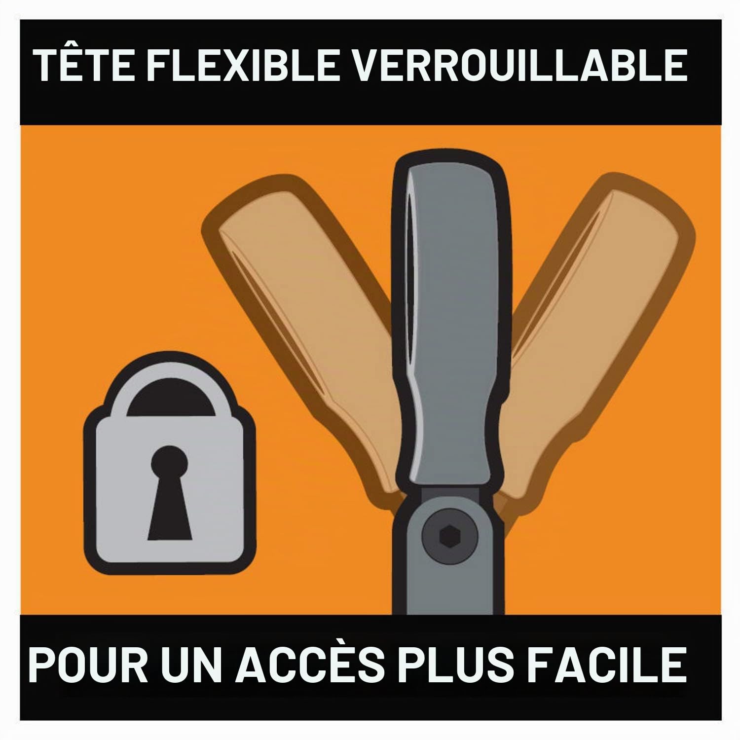 GEARWRENCH Lot de 15 outils pour courroie serpentine avec clé à cliquet à tête flexible Noir 89000