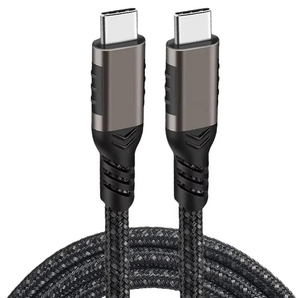 Câble de données USB C 3.2 de type C vers USB C 4K @ 60 Hz 20 Gbit/s VR 5 A 100 W (0,5 m, USB 3.2 tressé)