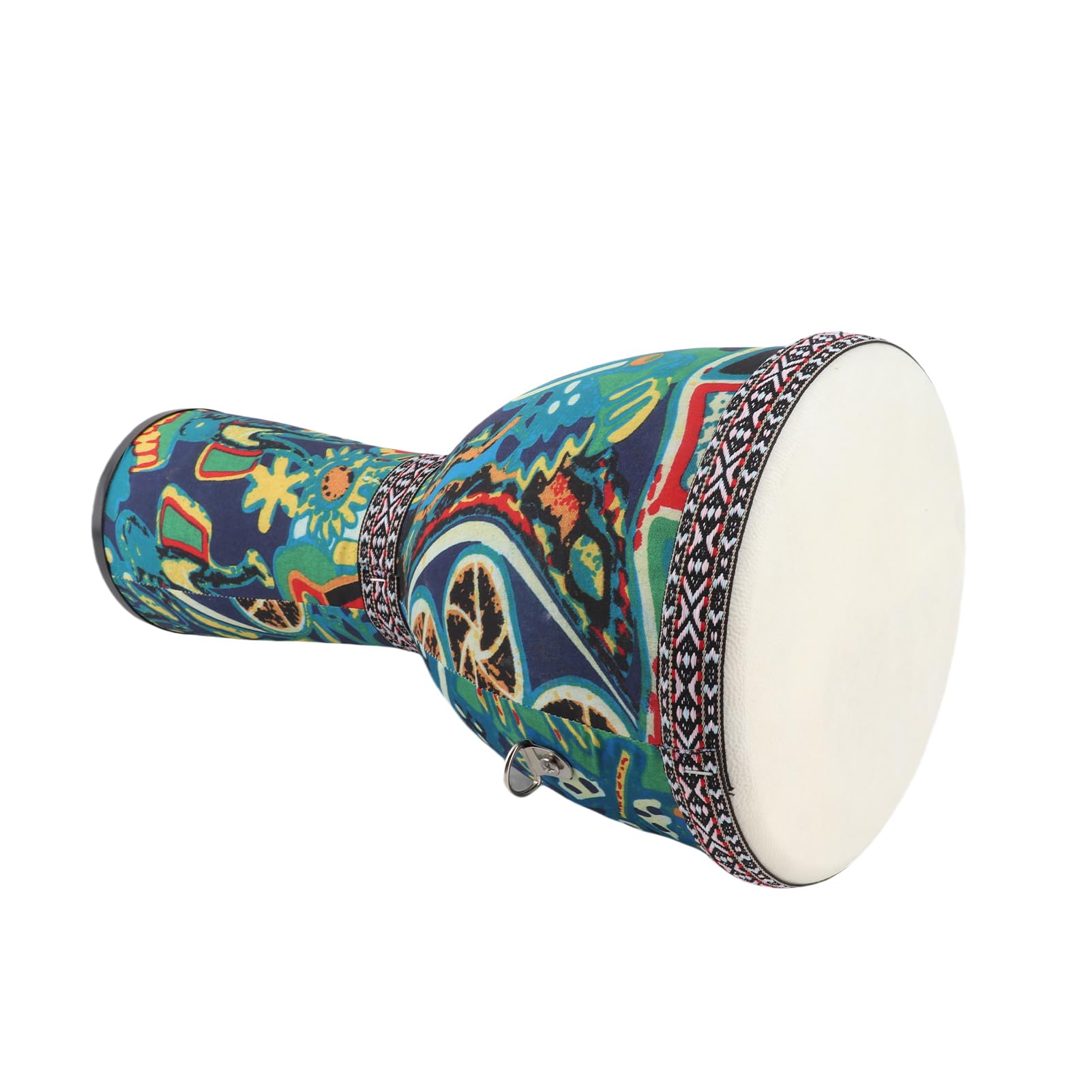 Jeffergarden Bongo de Mano Ligero para Adultos Principiantes, Tambor Africano de 8 Pulgadas, Cuerpo de PVC, Superficie de Piel de Cabra, Diversión Musical (El sur de las nubes de colores)