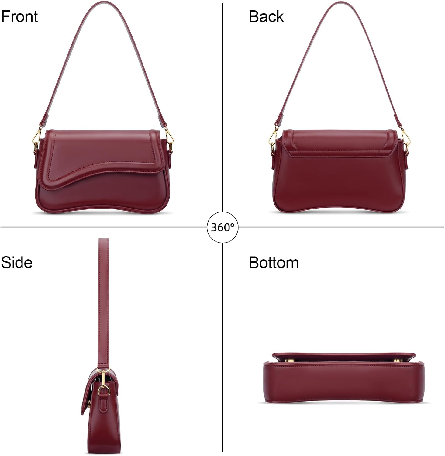 KKXIU Shoulder Bag for Women Small Clutch Purses Cute Hobo Handbag Trendy Underarm Bag - Image 6