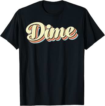 Amazon | Dime Tシャツ レトロ アート 野球 フォント