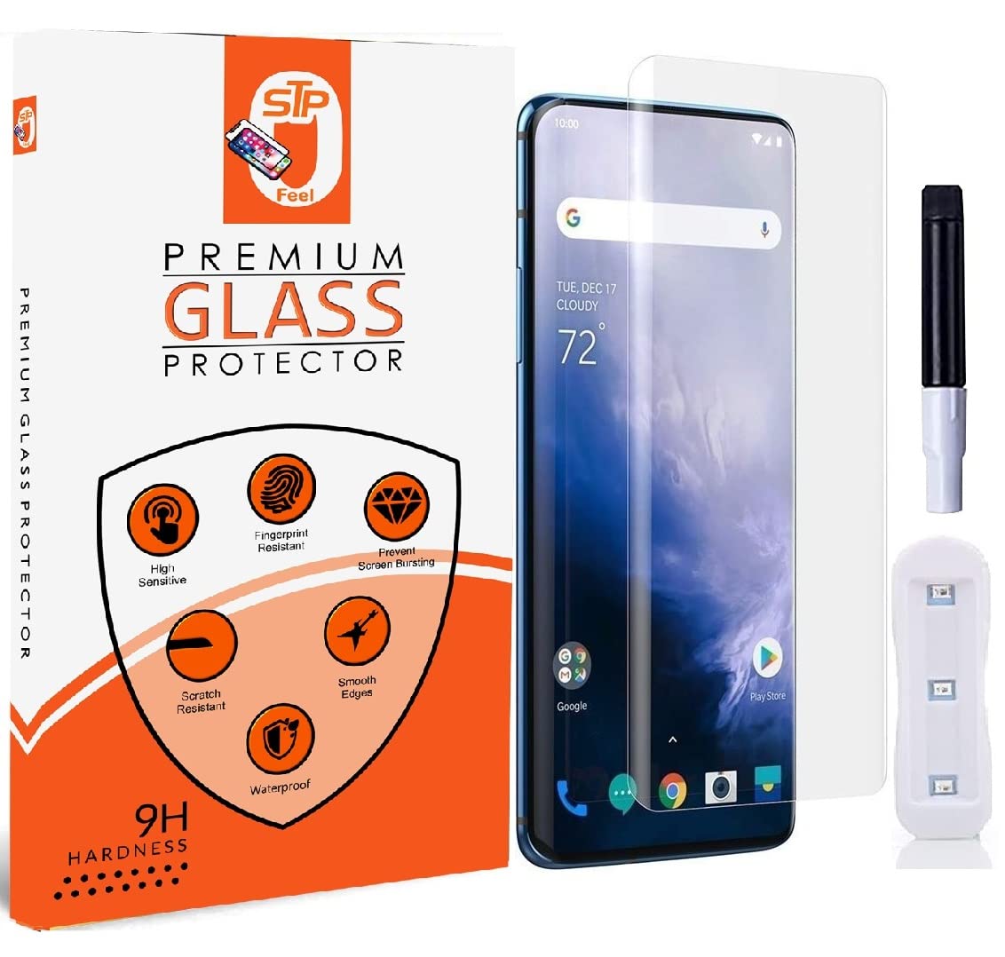 STP FEEL® UV Tempered Glass Screen Protector for Phantom X2 (Pack of 1) Full Adhesive UV Glue Curved Edge to Edge Case Friendly HD Clarity With easy installation kit